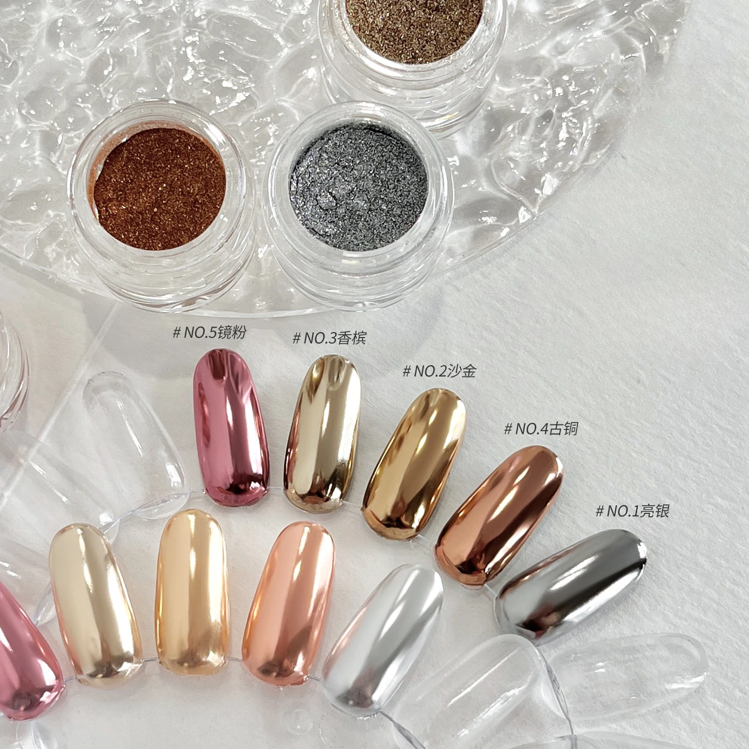7 Kolorów Efekt Lustra Złoty S – Nail Glitter Chrome recenzja i cena